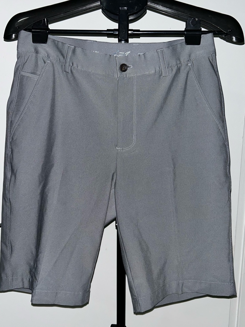 Greg Norman Collection Gray Flat Front Performance Shorts